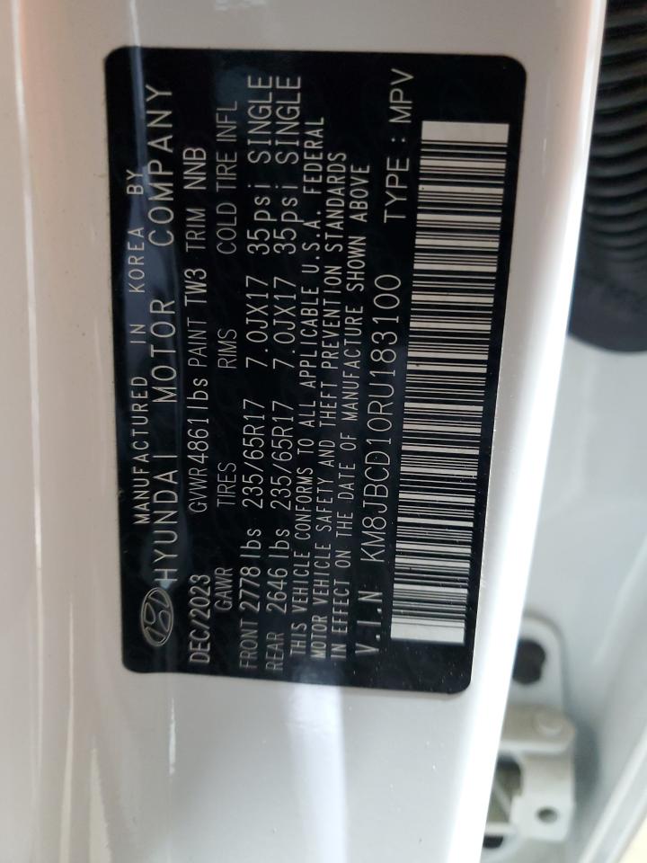 2024 Hyundai Tucson Blue VIN: KM8JBCD10RU183100 Lot: 85697325