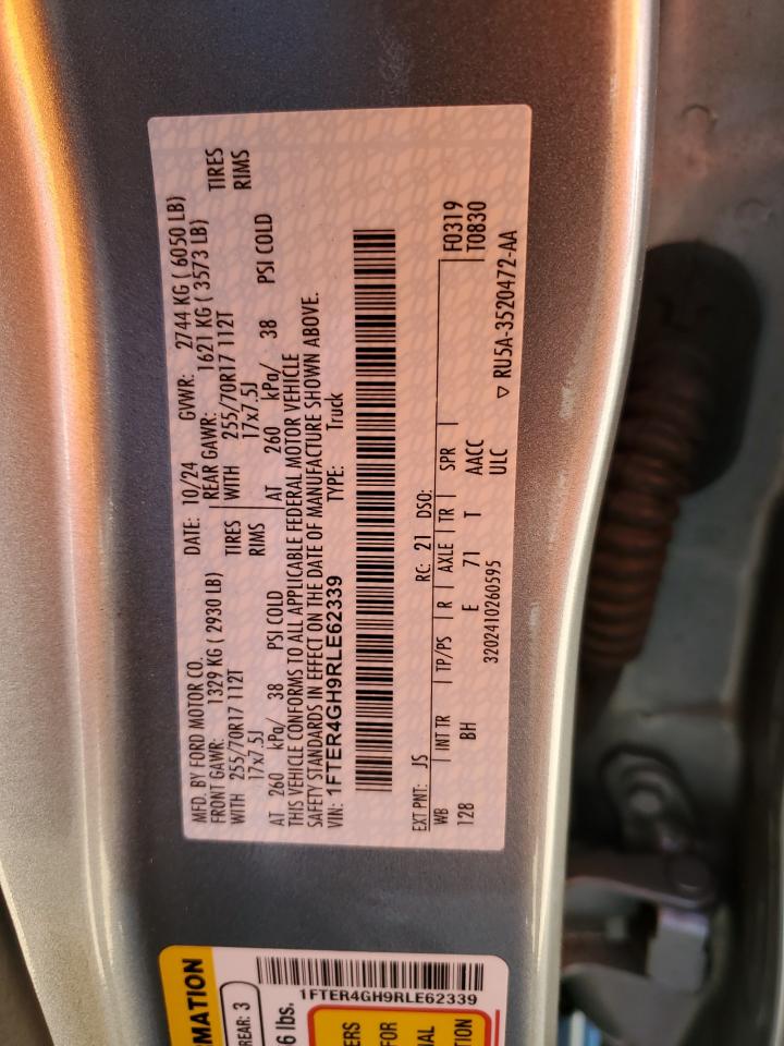 2024 Ford Ranger Xlt VIN: 1FTER4GH9RLE62339 Lot: 89466015