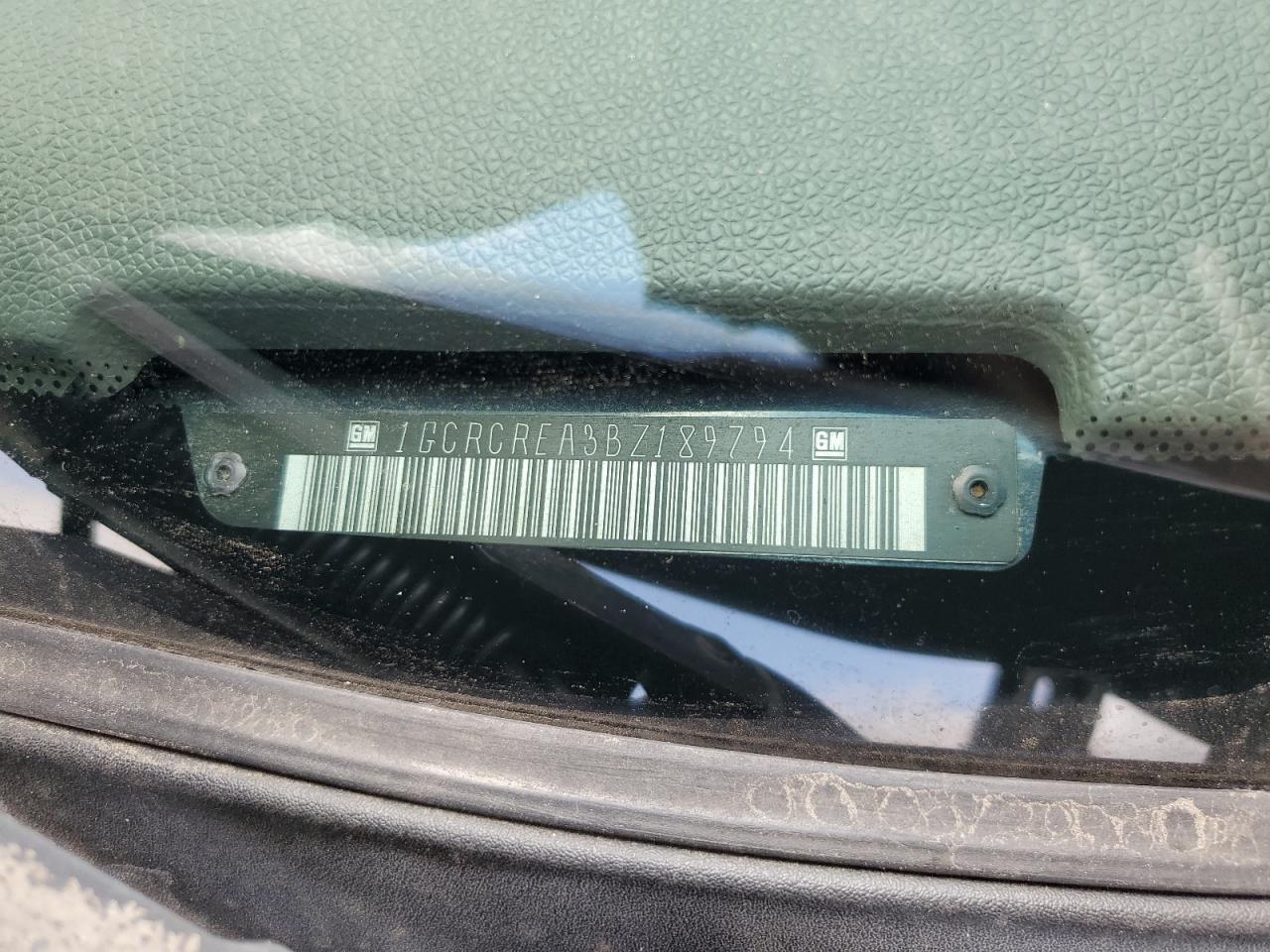 2011 Chevrolet Silverado C1500 Ls VIN: 1GCRCREA3BZ189794 Lot: 82272045