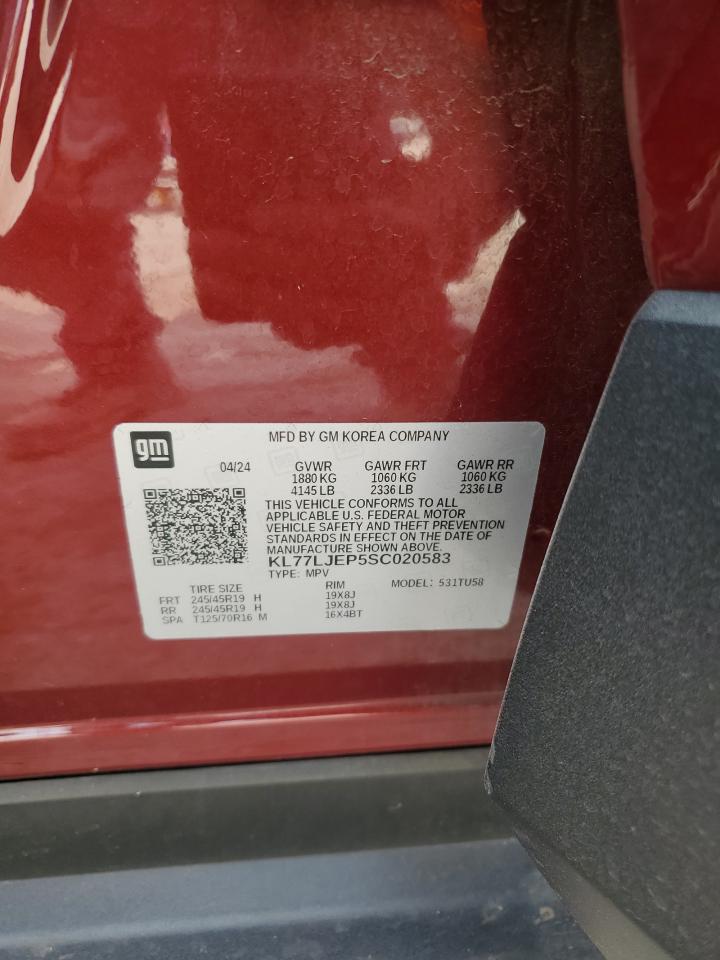 2025 Chevrolet Trax 2Rs VIN: KL77LJEP5SC020583 Lot: 84938865