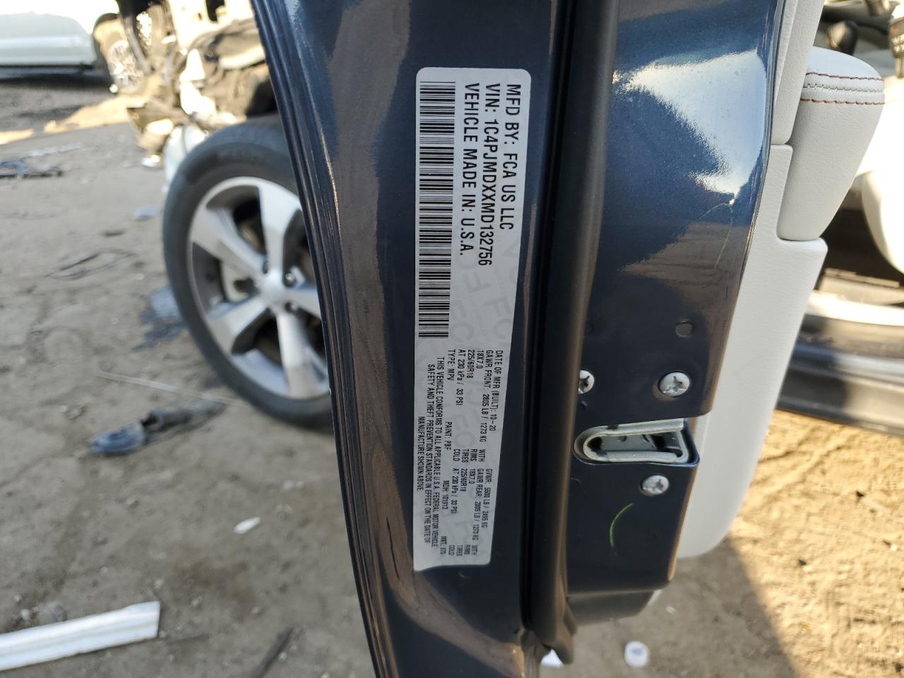 2021 Jeep Cherokee Limited VIN: 1C4PJMDXXMD132756 Lot: 86069035