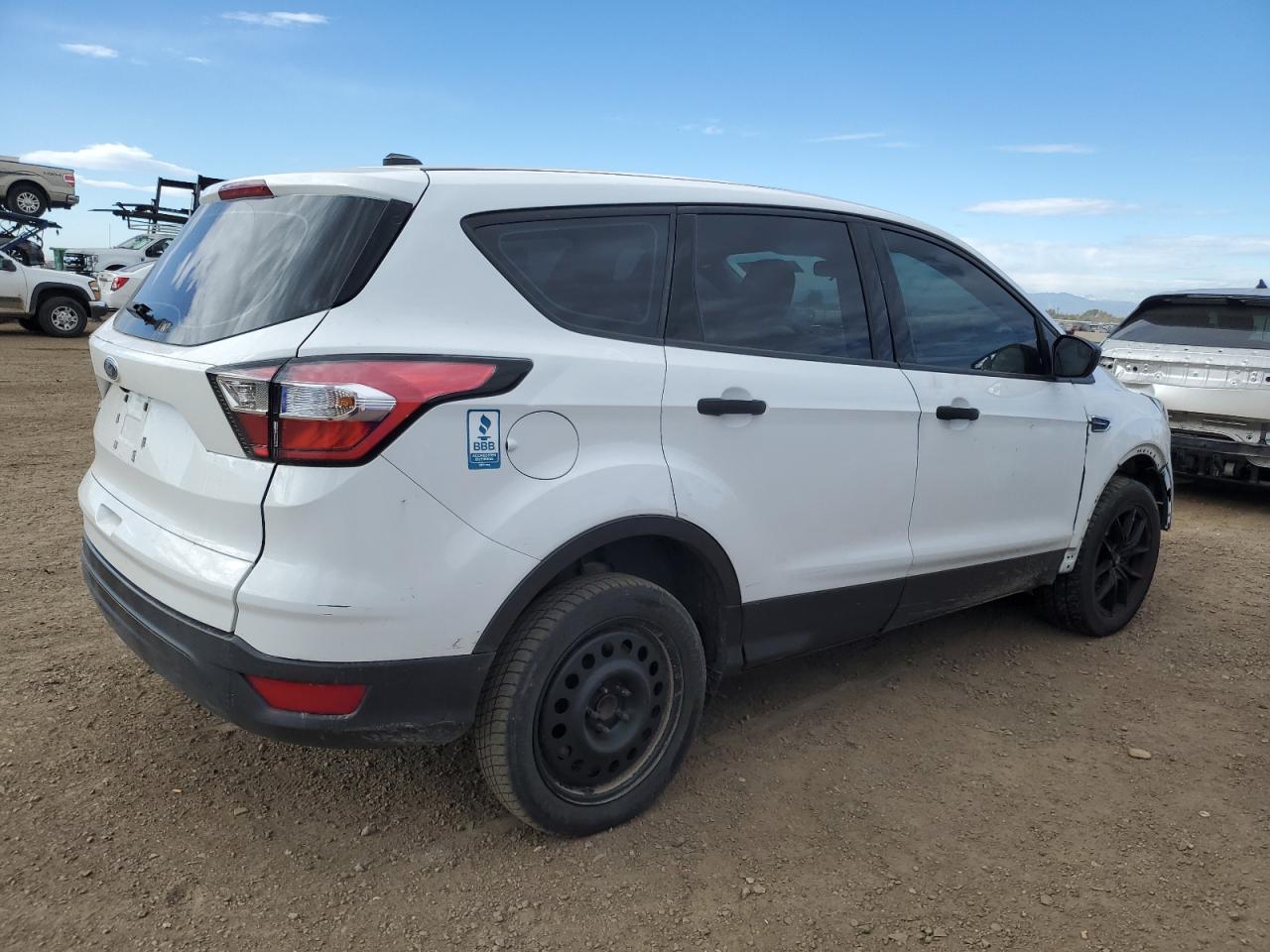 2018 Ford Escape S white null gas 1FMCU0F78JUA55517 photo #4