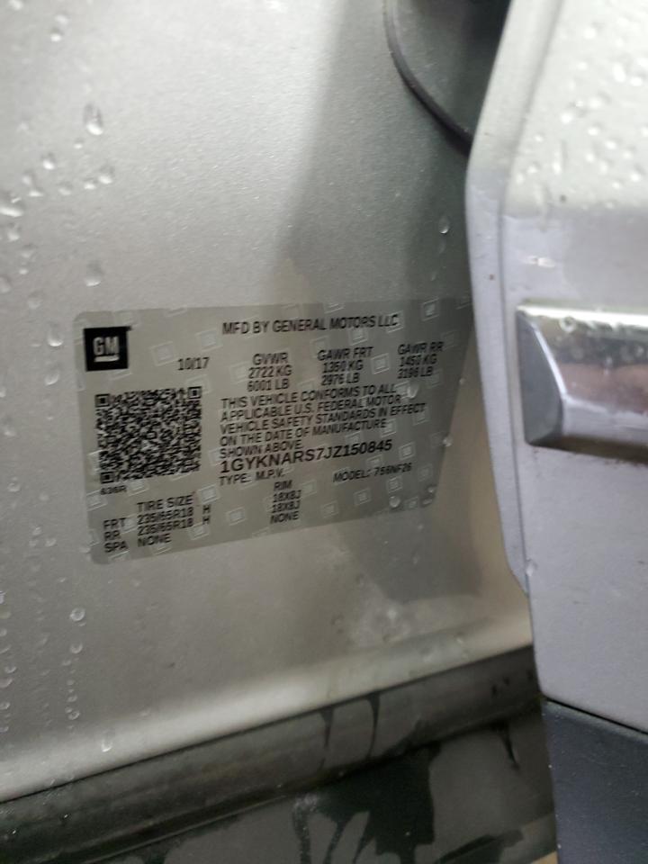 2018 Cadillac Xt5 VIN: 1GYKNARS7JZ150845 Lot: 90481525