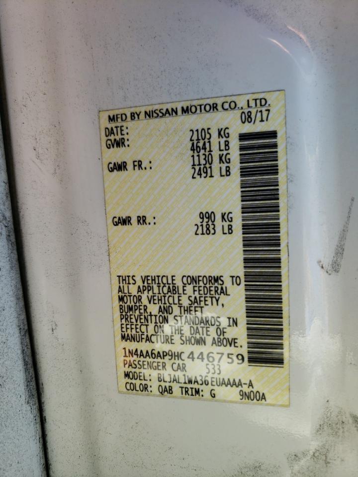 2017 Nissan Maxima 3.5S VIN: 1N4AA6AP9HC446759 Lot: 81909805