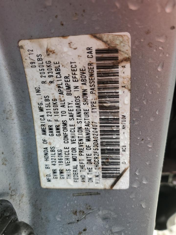 2013 Honda Accord Sport VIN: 1HGCR2F53DA020407 Lot: 85887585