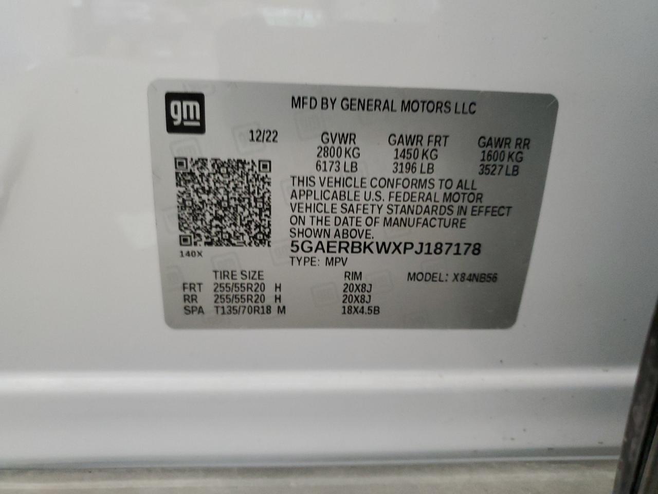 2023 Buick Enclave Essence VIN: 5GAERBKWXPJ187178 Lot: 86469035