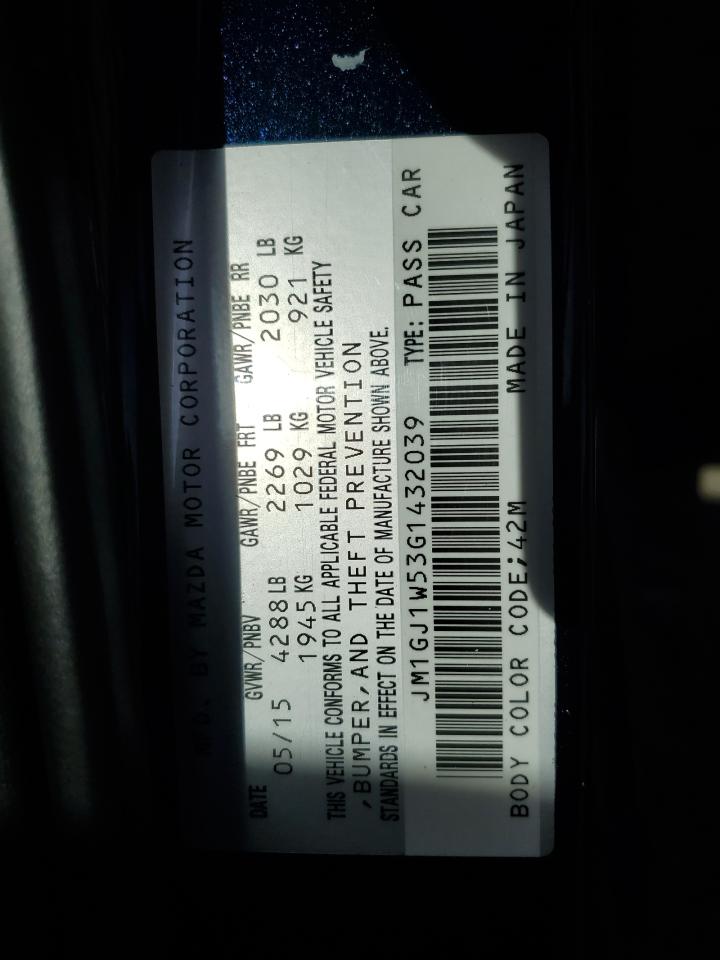 2016 Mazda 6 Grand Touring VIN: JM1GJ1W53G1432039 Lot: 85282095