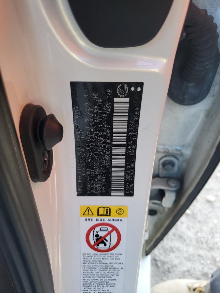 2017 Lexus Es 350 VIN: 58ABK1GG7HU044923 Lot: 86631405