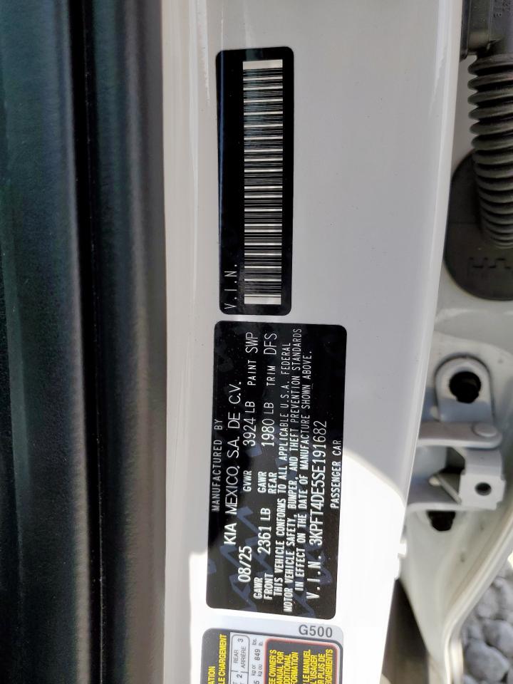 2025 Kia K4 Lx VIN: 3KPFT4DE5SE191682 Lot: 85179705