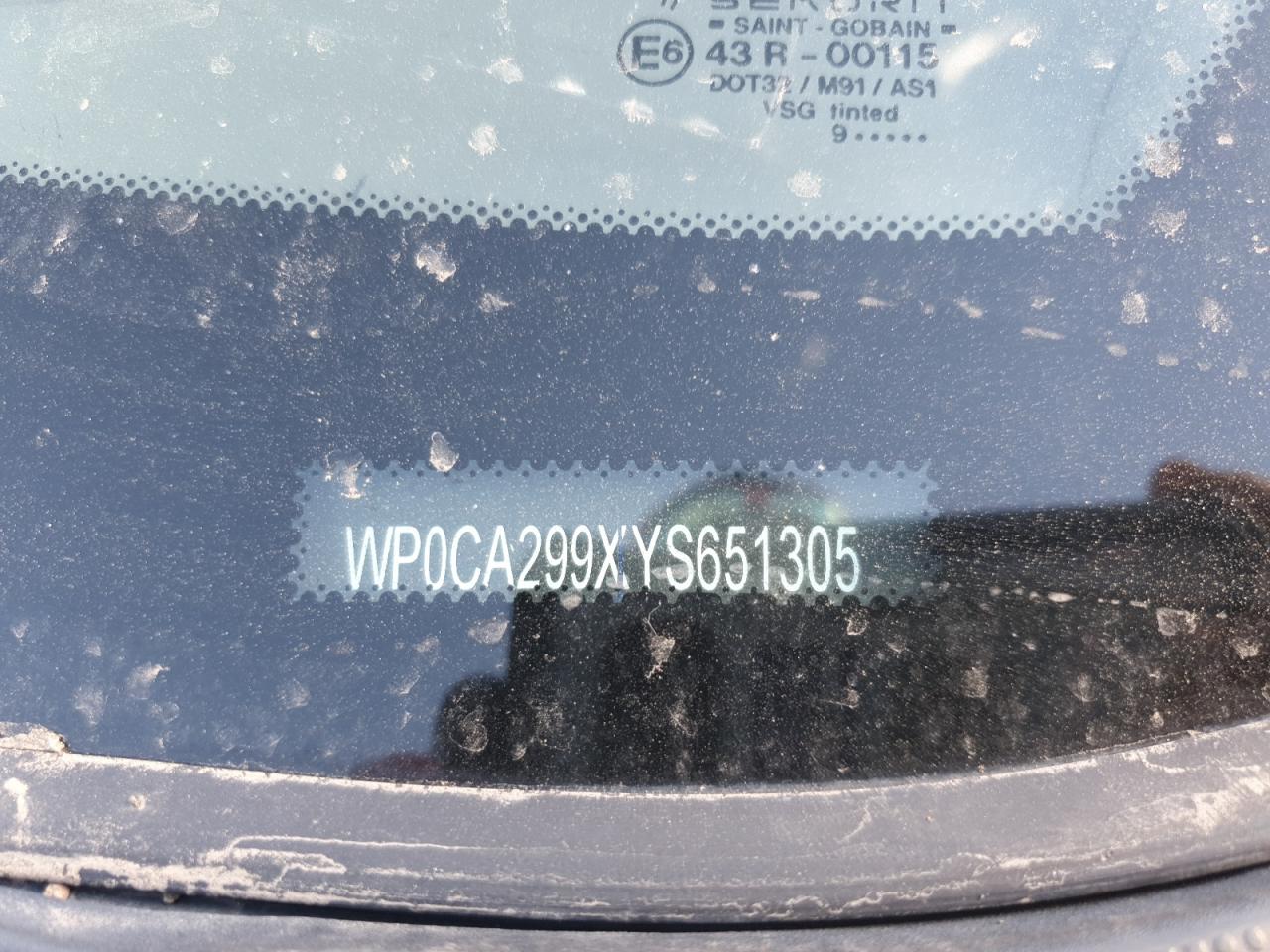 2000 Porsche 911 Carrera 2 VIN: WP0CA299XYS651305 Lot: 82503525