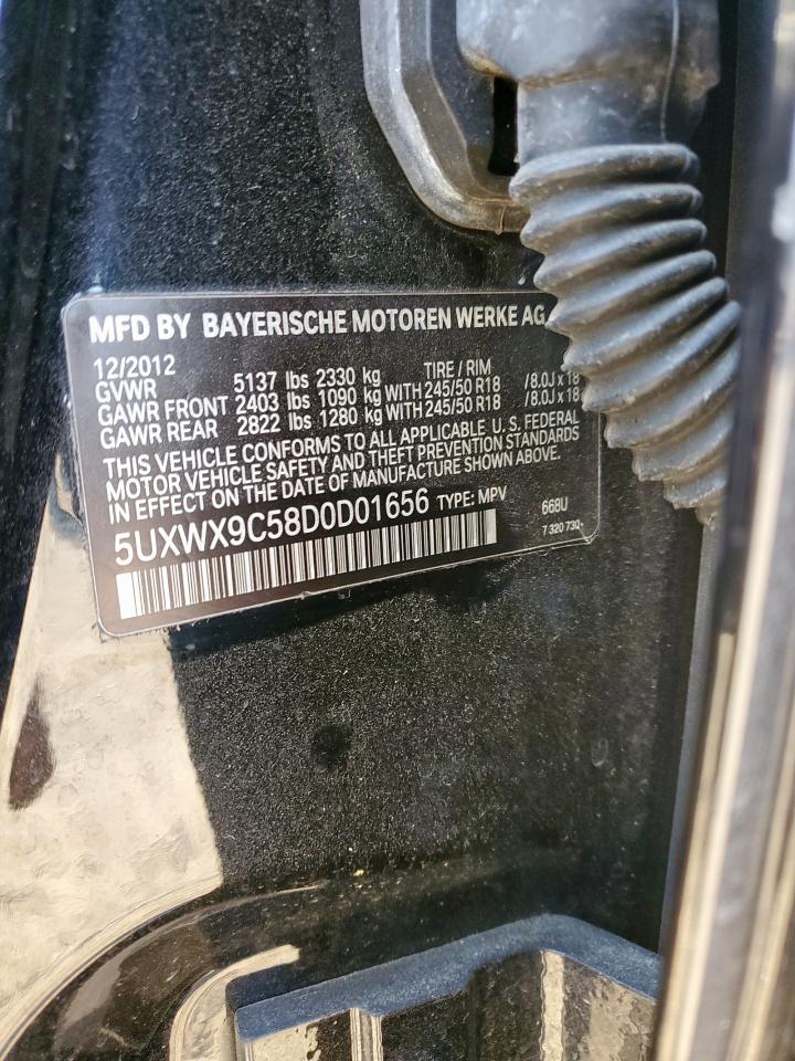 2013 BMW X3 xDrive28I VIN: 5UXWX9C58D0D01656 Lot: 85269045