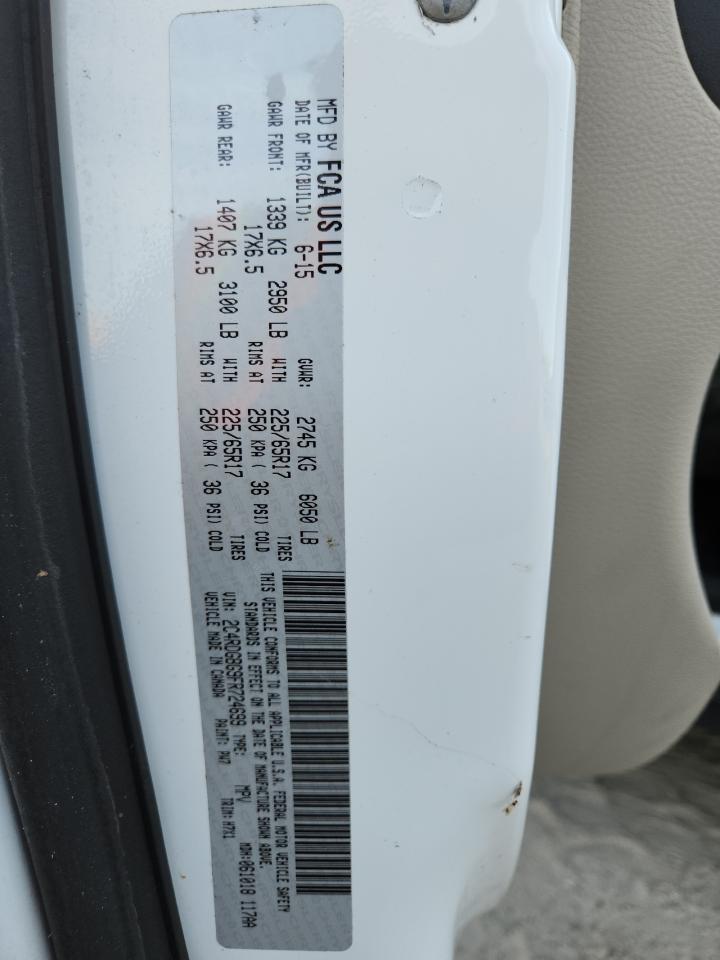 2015 Dodge Grand Caravan Se VIN: 2C4RDGBG9FR724699 Lot: 89560105