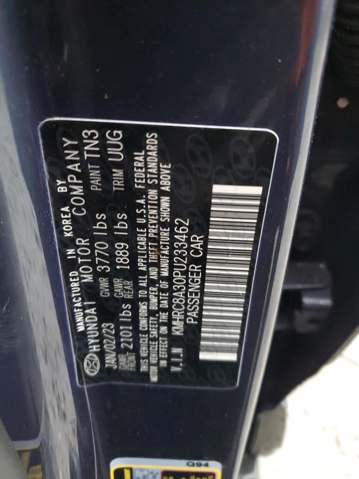 2023 Hyundai Venue Sel VIN: KMHRC8A30PU233462 Lot: 87000755