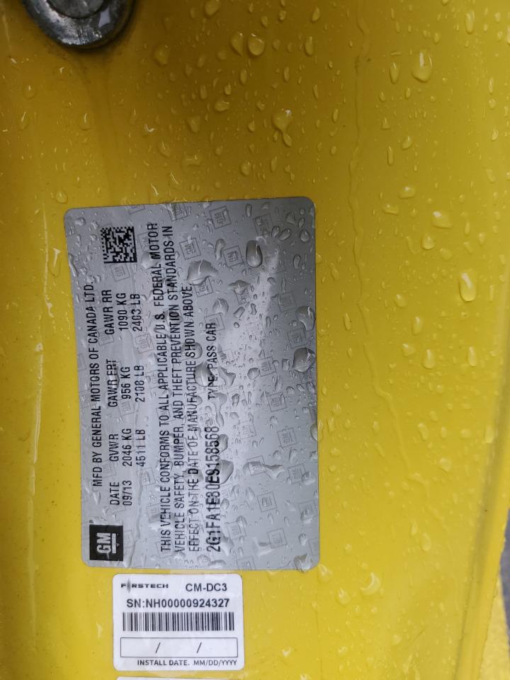 2014 Chevrolet Camaro Ls VIN: 2G1FA1E30E9158568 Lot: 85763055