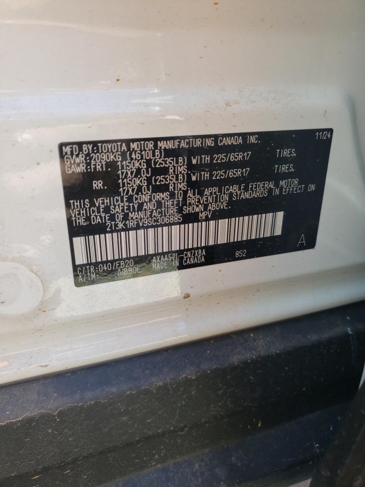 2025 Toyota Rav4 Le VIN: 2T3K1RFV9SC306885 Lot: 81955025