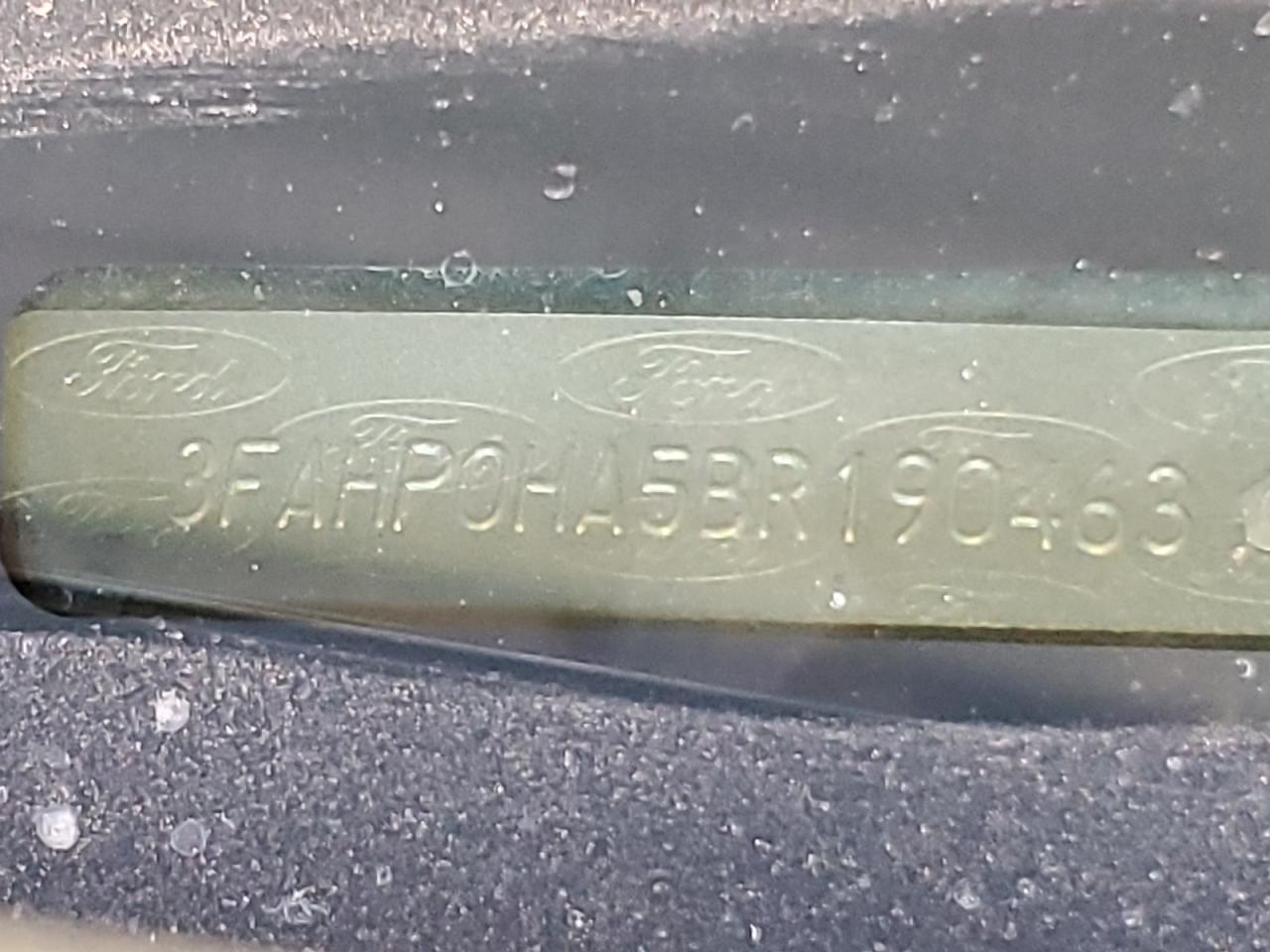 2011 Ford Fusion Se VIN: 3FAHP0HA5BR190463 Lot: 85943835