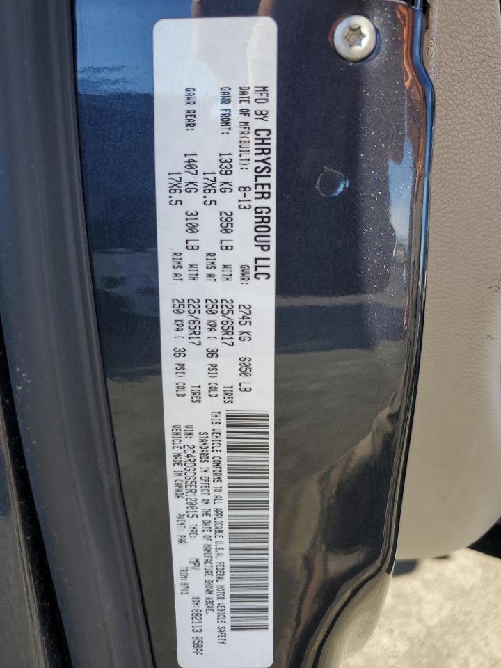 2014 Dodge Grand Caravan Sxt VIN: 2C4RDGCG5ER120015 Lot: 82779145