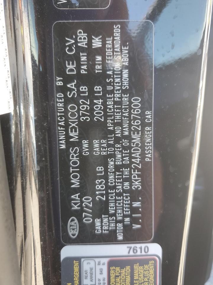 2021 Kia Forte Fe VIN: 3KPF24AD5ME267600 Lot: 84006975