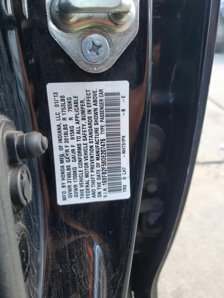 2013 Honda Civic Lx VIN: 19XFB2F58DE207476 Lot: 82236285