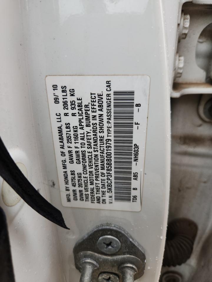 2011 Honda Accord Exl VIN: 5KBCP3F85BB001979 Lot: 90123535