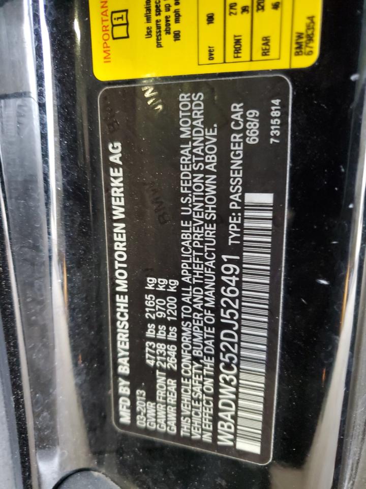 2013 BMW 328 I VIN: WBADW3C52DJ526491 Lot: 82376525