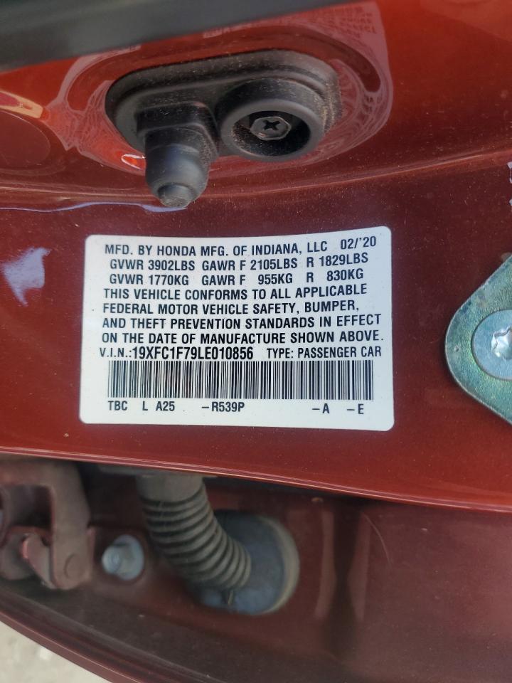 2020 Honda Civic Exl VIN: 19XFC1F79LE010856 Lot: 84423915