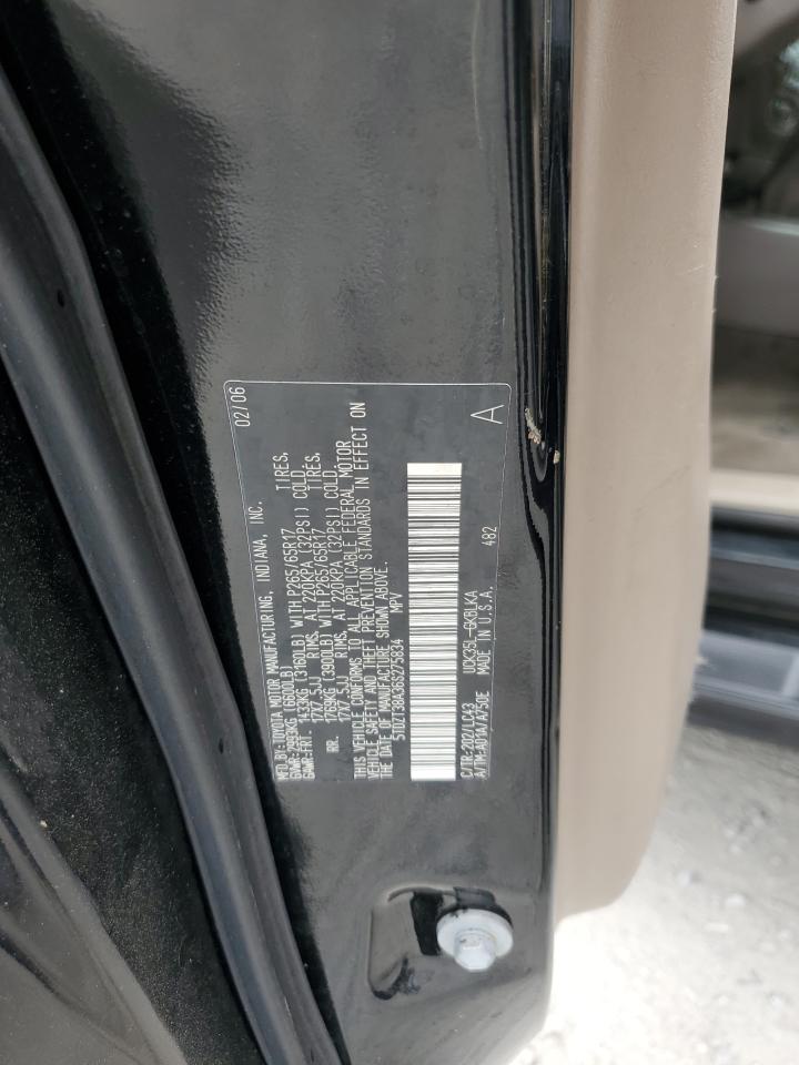 2006 Toyota Sequoia Limited VIN: 5TDZT38A36S275834 Lot: 86159715