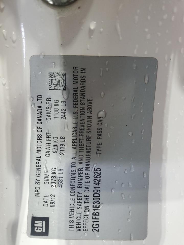 2013 Chevrolet Camaro Lt VIN: 2G1FB1E30D9142625 Lot: 84789905