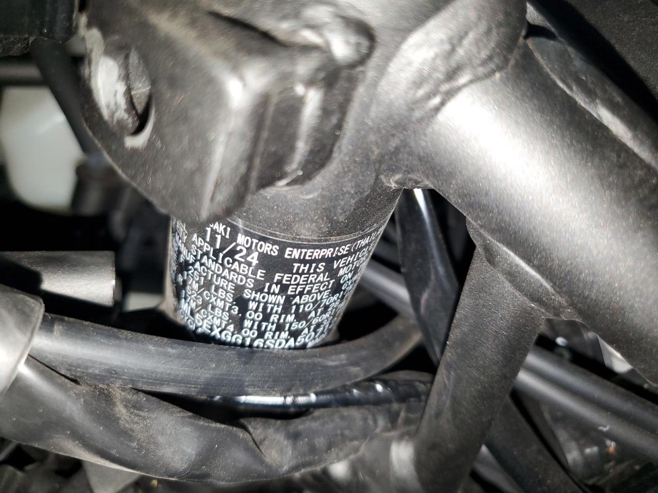 2025 Kawasaki Ex500 VIN: ML5EXGG16SDA50712 Lot: 87083385