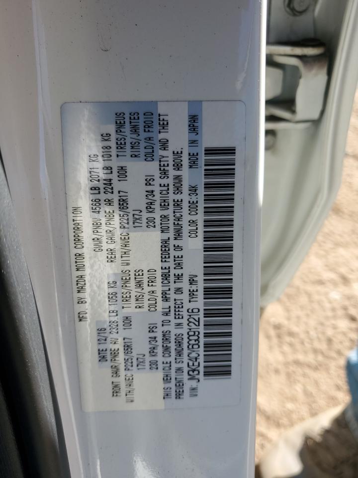 2016 Mazda Cx-5 Touring VIN: JM3KE4CY6G0912216 Lot: 90409635