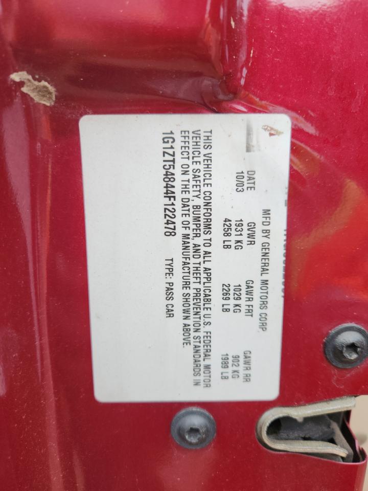 2004 Chevrolet Malibu Ls VIN: 1G1ZT54844F122478 Lot: 85695745