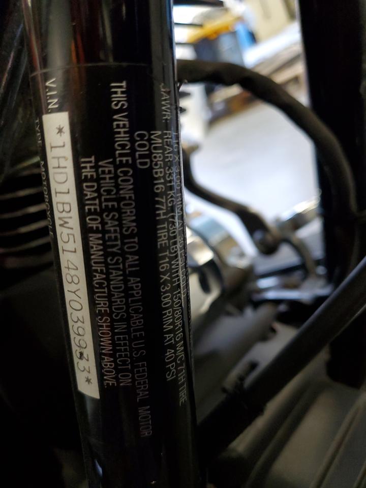 2008 Harley-Davidson Flstc VIN: 1HD1BW5148Y039933 Lot: 86717165