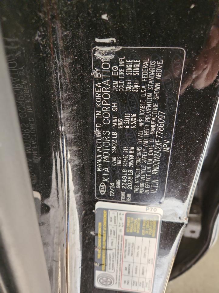 2015 Kia Soul VIN: KNDJN2A2XF7786097 Lot: 84281845