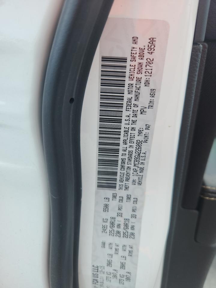 2016 Jeep Cherokee Latitude VIN: 1C4PJMCB9GW226092 Lot: 85580475