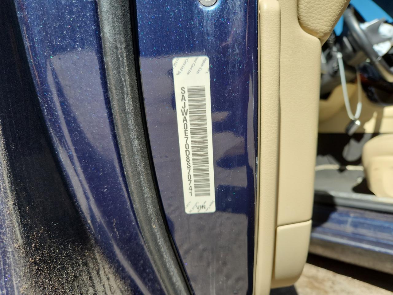 2013 Jaguar Xf VIN: SAJWA0E70D8S70741 Lot: 85374285