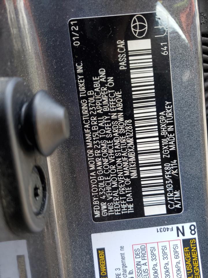 2021 Toyota C-Hr Xle VIN: NMTKHMBX2MR122878 Lot: 81684415