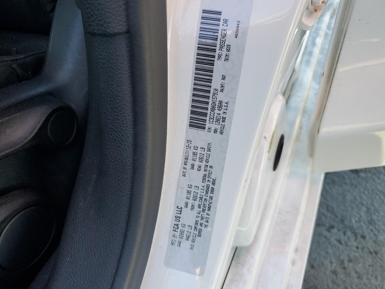 2016 Chrysler 200 Limited VIN: 1C3CCCAB0GN157910 Lot: 82660665