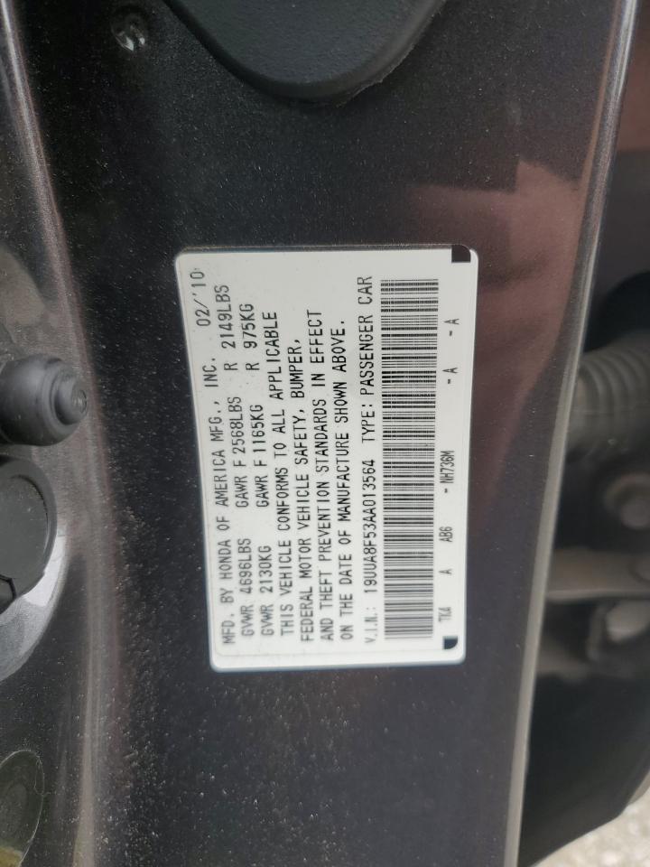 2010 Acura Tl VIN: 19UUA8F53AA013564 Lot: 85009555