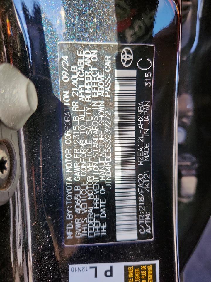 2025 Toyota Corolla Se VIN: JTND4MBE5S3239272 Lot: 82272355