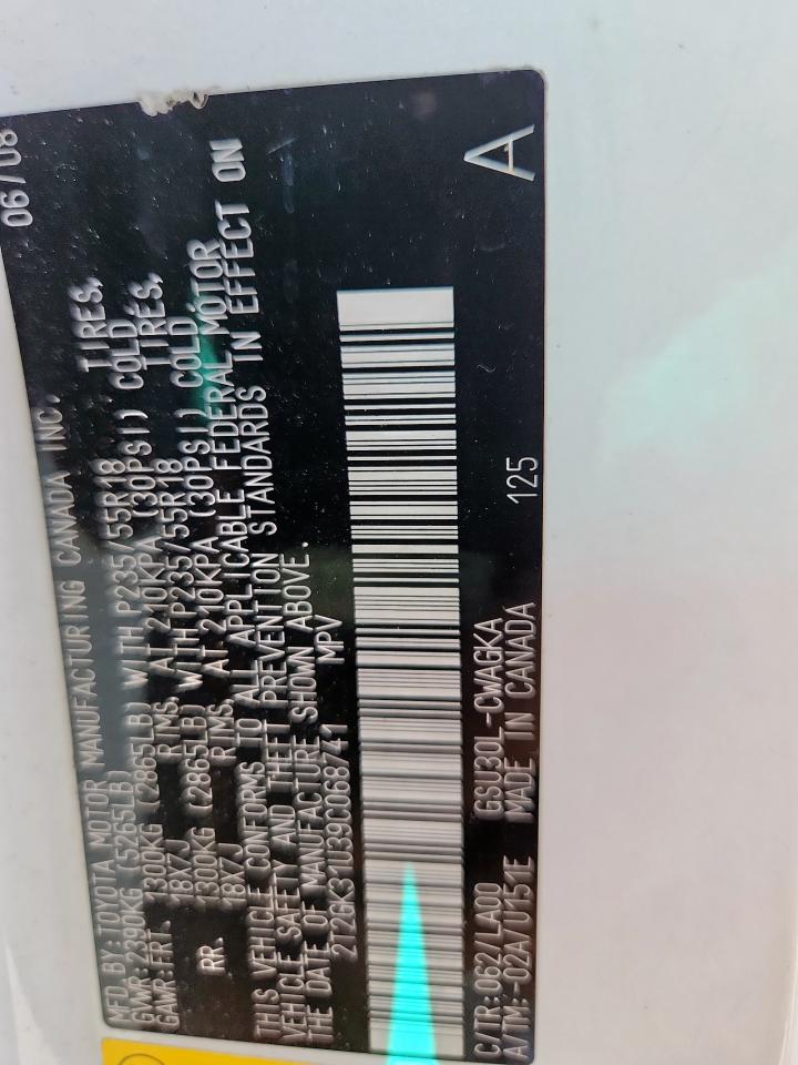 2009 Lexus Rx 350 VIN: 2T2GK31U39C068741 Lot: 85353215