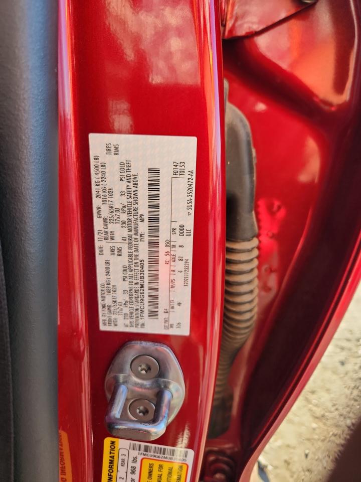 2021 Ford Escape Se VIN: 1FMCU9G62MUB30405 Lot: 85308555