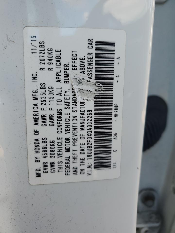 2016 Acura Tlx VIN: 19UUB2F3XGA002269 Lot: 90520315