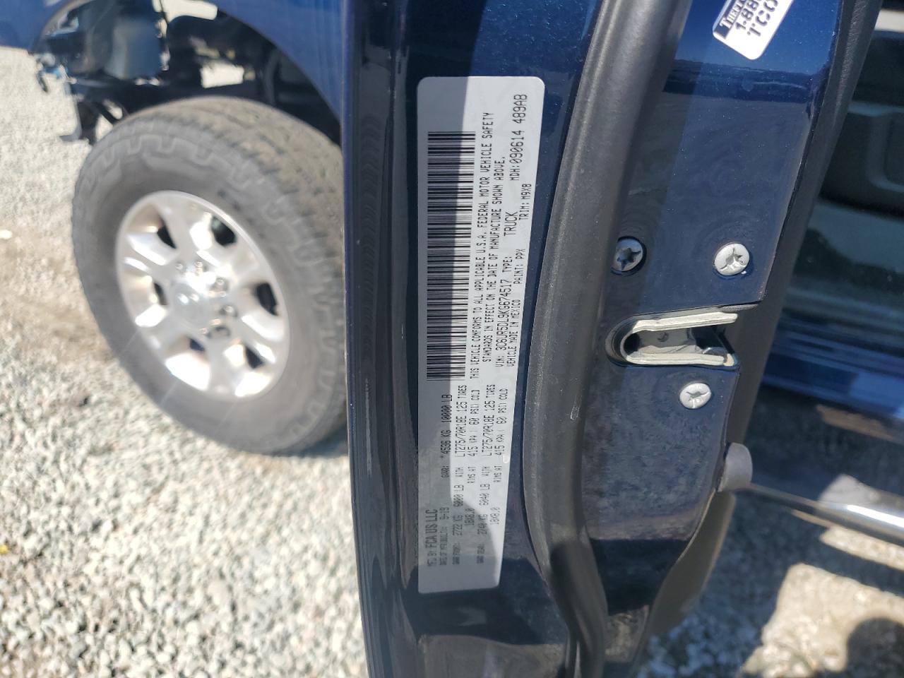 2019 Ram 2500 Big Horn VIN: 3C6UR5DL9KG674517 Lot: 86887155