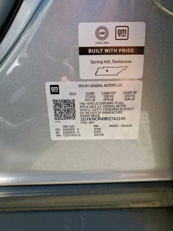 2024 Cadillac Xt5 Premium Luxury VIN: 1GYKNCR49RZ741249 Lot: 86145765