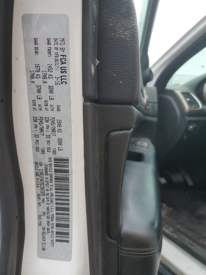 2016 Jeep Grand Cherokee Laredo VIN: 1C4RJFAG7GC367375 Lot: 86477995