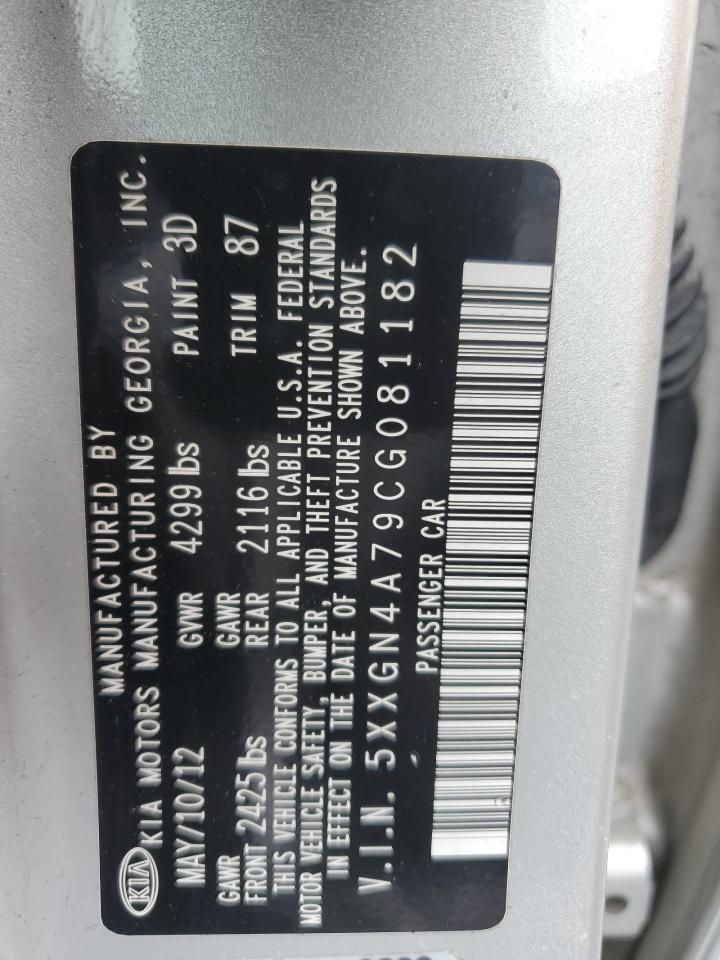 2012 Kia Optima Ex VIN: 5XXGN4A79CG081182 Lot: 86335115