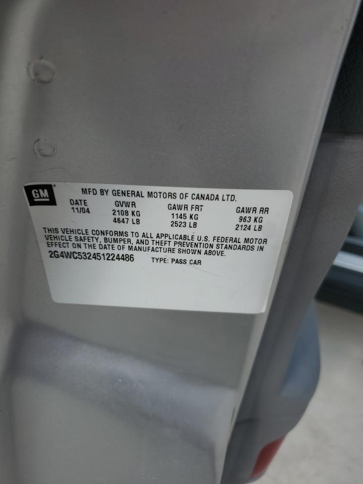 2005 Buick Lacrosse Cx VIN: 2G4WC532451224486 Lot: 90325555