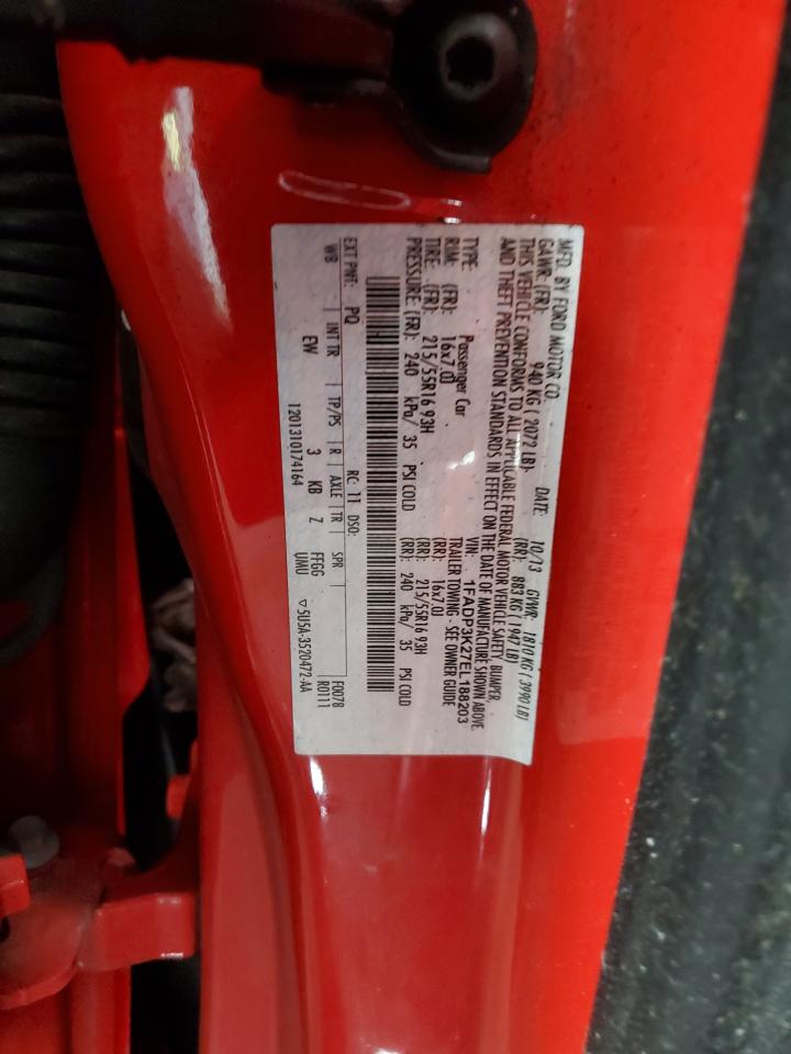 2014 Ford Focus Se VIN: 1FADP3K27EL188203 Lot: 85579355