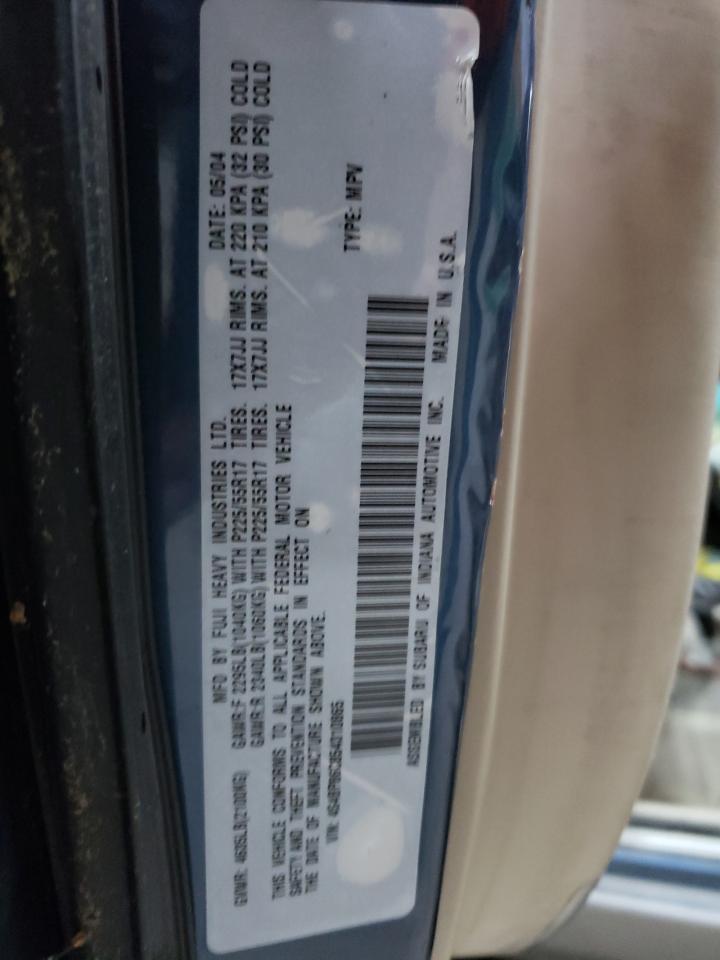 2005 Subaru Outback Outback H6 R Ll Bean VIN: 4S4BP86C854310865 Lot: 85850815