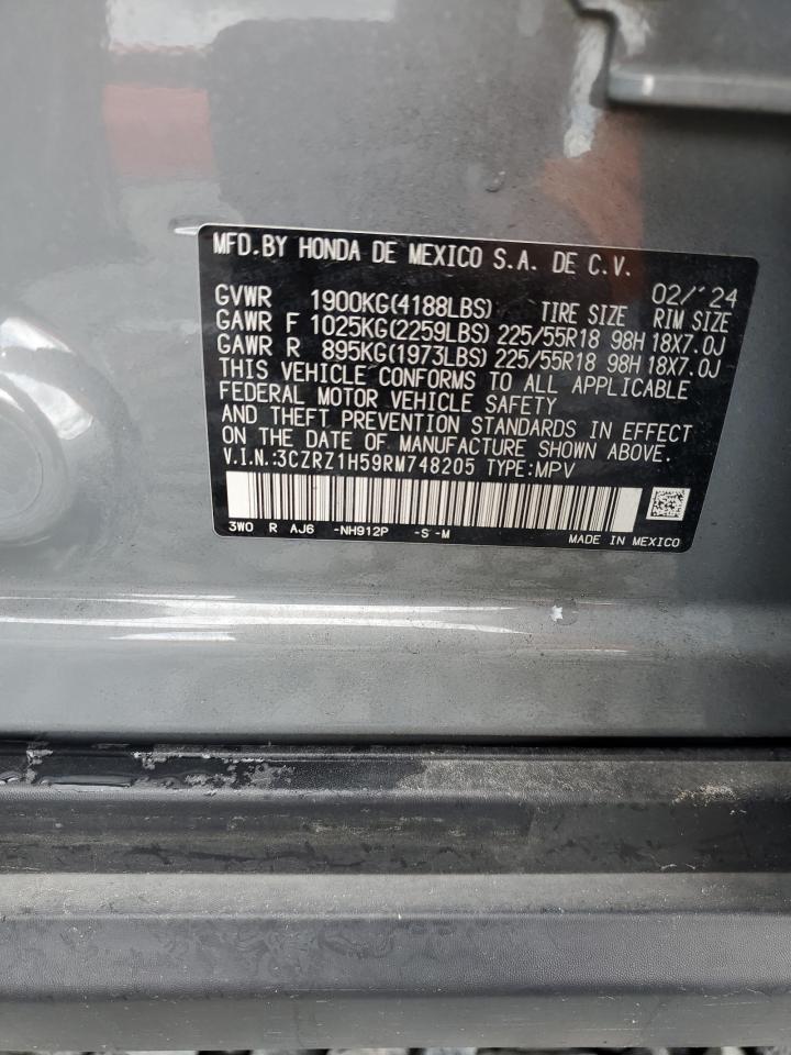 2024 Honda Hr-V Sport VIN: 3CZRZ1H59RM748205 Lot: 82407525